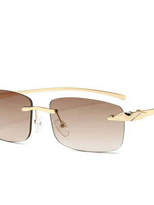 Fowiho Tambu Gözlük Kahverengi Retro Kristal Cam